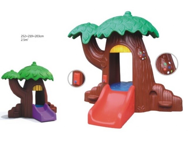 Classic Tree Play House Slide