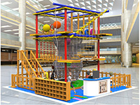 Multi Level High Ropes Course with Hanging Net Climber