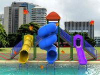 Swimming Pool Plastic Slide Amusement 