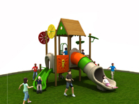 Colorful Wooden Outdoor Playground Equipment for Kids