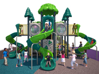 Large Green Forest Outdoor Entertainment Kids Slide Set