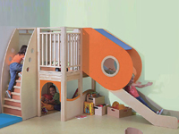 Indoor Interior Corner Slide Play Room for kids Early Learning Center
